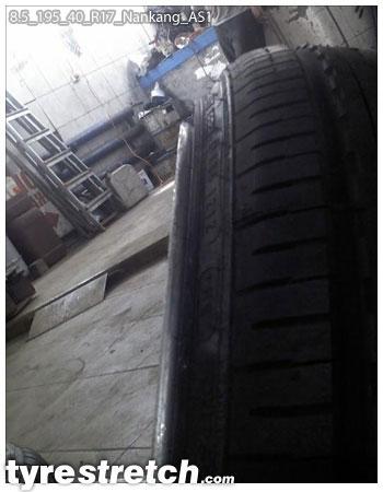 An example of tyre stretch: 195/40 R17 on 8.5J – NANKANG