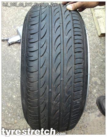 An example of tyre stretch: 195/40 R17 on 8.5J – PIRELLI
