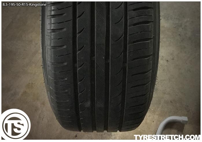 An example of tyre stretch: 195/50 R15 on 8.5J – KINGSTONE