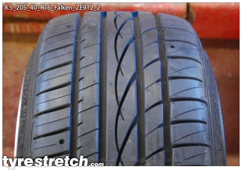 An example of tyre stretch: 205/40 R16 on 8.5J – FALKEN