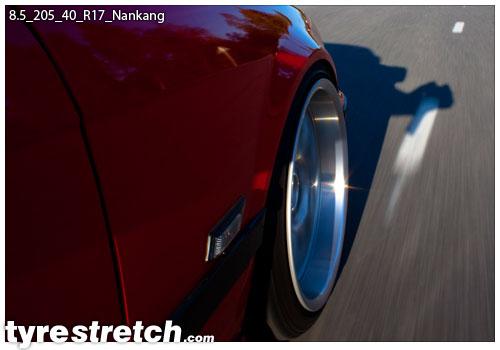 An example of tyre stretch: 205/40 R17 on 8.5J – NANKANG
