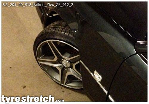 An example of tyre stretch: 205/40 R18 on 8.5J – FALKEN