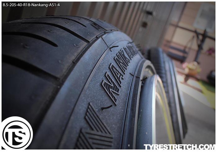 An example of tyre stretch: 205/40 R18 on 8.5J – NANKANG