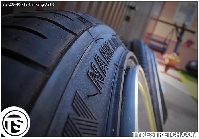 An example of tyre stretch: 205/40 R18 on 8.5J – NANKANG