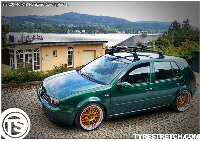 An example of tyre stretch: 205/40 R18 on 8.5J – NANKANG (CARGRAPHIC)