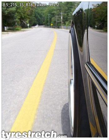 An example of tyre stretch: 215/35 R18 on 8.5J – FALKEN