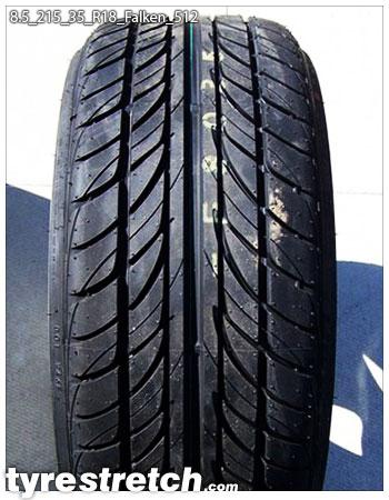 An example of tyre stretch: 215/35 R18 on 8.5J – FALKEN