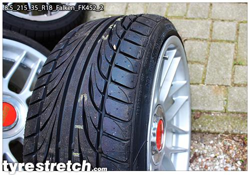 An example of tyre stretch: 215/35 R18 on 8.5J – FALKEN