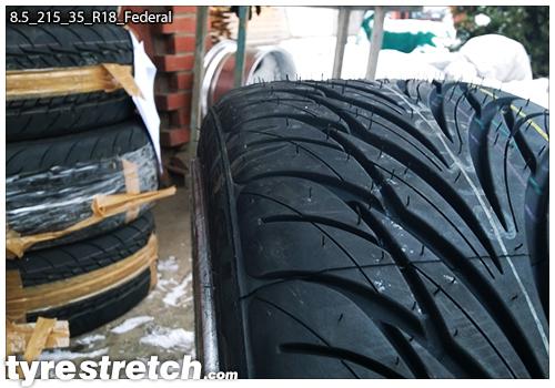 An example of tyre stretch: 215/35 R18 on 8.5J – FEDERAL