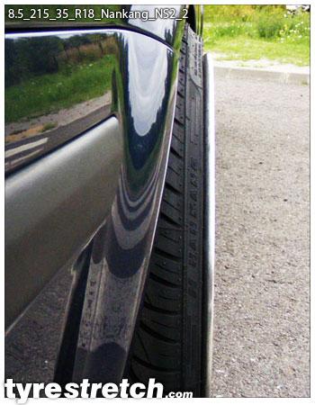 An example of tyre stretch: 215/35 R18 on 8.5J – NANKANG