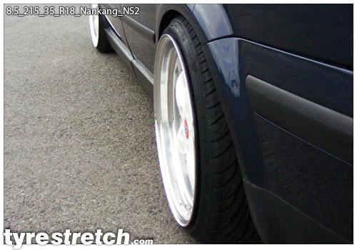 An example of tyre stretch: 215/35 R18 on 8.5J – NANKANG
