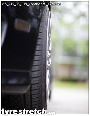 An example of tyre stretch: 215/35 R19 on 8.5J – CONTINENTAL