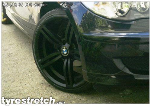 An example of tyre stretch: 215/35 R19 on 8.5J – COOPER