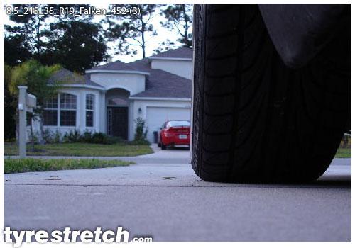 An example of tyre stretch: 215/35 R19 on 8.5J – FALKEN