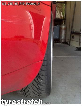 An example of tyre stretch: 215/35 R19 on 8.5J – FEDERAL