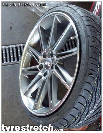 An example of tyre stretch: 215/35 R19 on 8.5J – FEDERAL