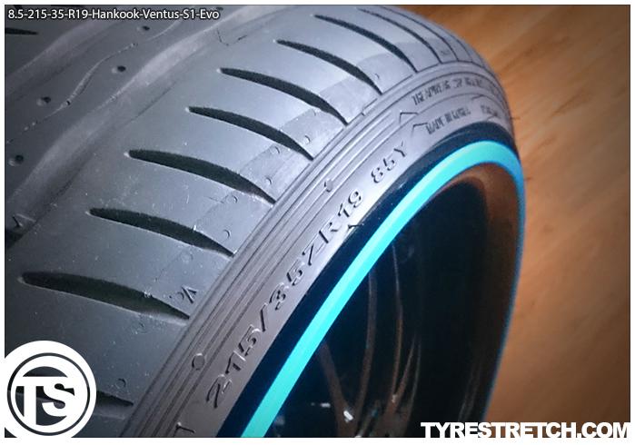 An example of tyre stretch: 215/35 R19 on 8.5J – HANKOOK