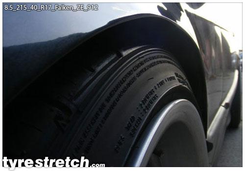 An example of tyre stretch: 215/40 R17 on 8.5J – FALKEN