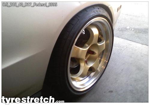 An example of tyre stretch: 215/40 R17 on 8.5J – FEDERAL