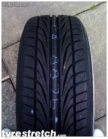 An example of tyre stretch: 215/40 R18 on 8.5J