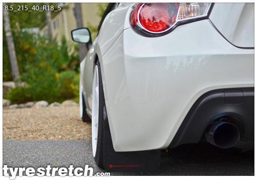 An example of tyre stretch: 215/40 R18 on 8.5J