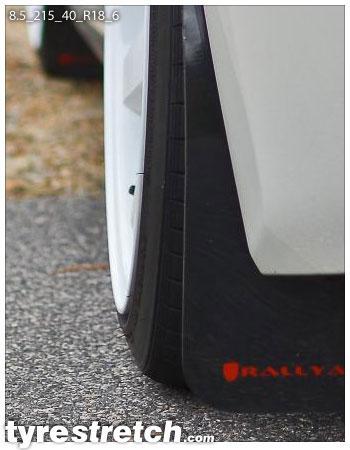 An example of tyre stretch: 215/40 R18 on 8.5J