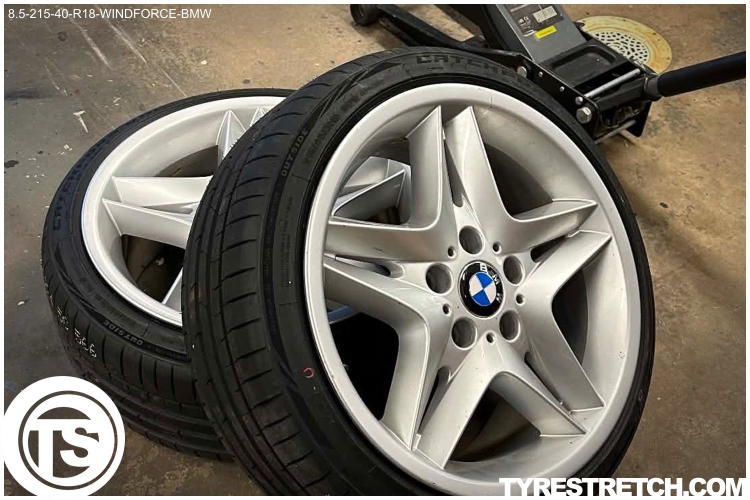 215/40 R18 on 8.5J – WINDFORCE tyre, BMW rim