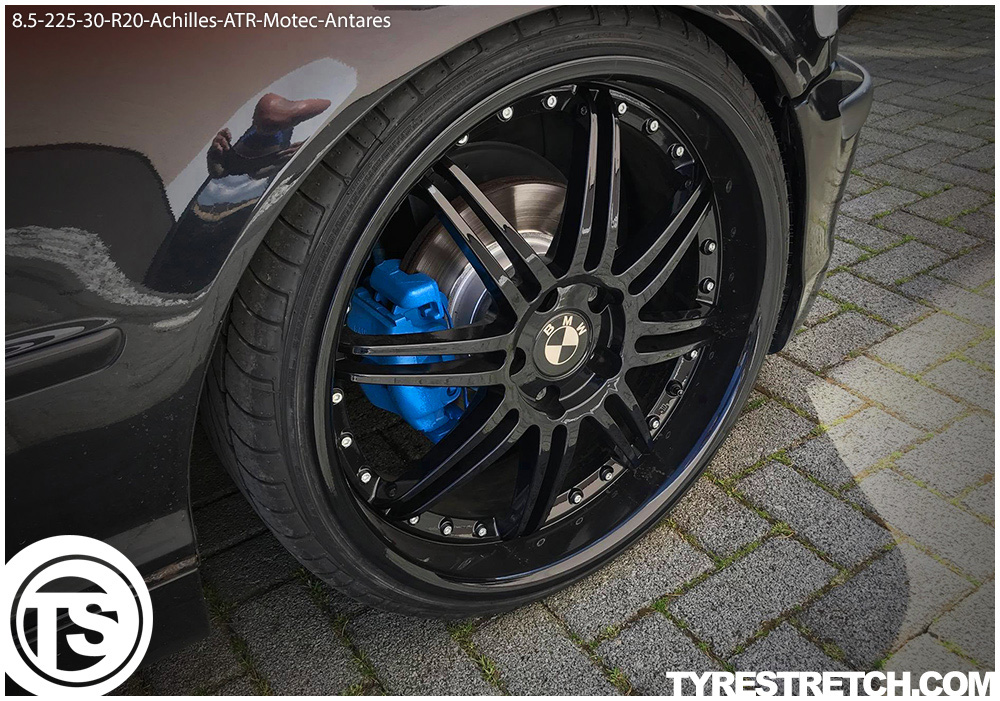 An example of tyre stretch: 225/30 R20 on 8.5J – ACHILLES (MOTEC)