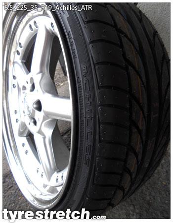 An example of tyre stretch: 225/35 R19 on 8.5J – ACHILLES