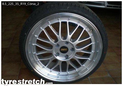 An example of tyre stretch: 225/35 R19 on 8.5J – PIRELLI