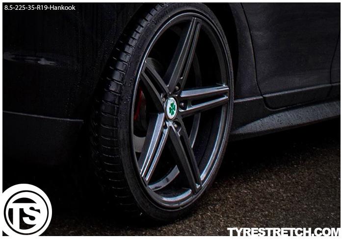 An example of tyre stretch: 225/35 R19 on 8.5J – HANKOOK
