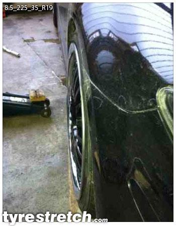 An example of tyre stretch: 225/35 R19 on 8.5J