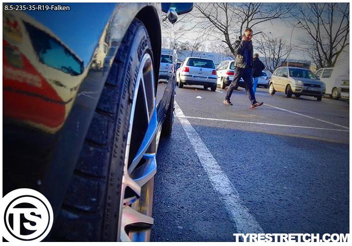 An example of tyre stretch: 235/35 R19 on 8.5J – FALKEN