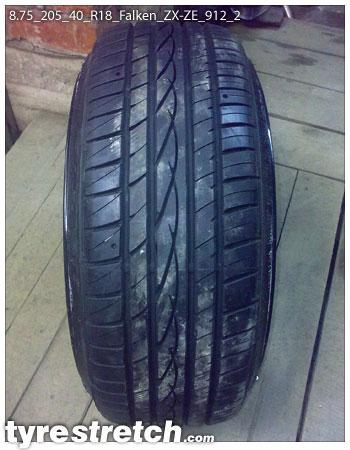 An example of tyre stretch: 205/40 R18 on 8.75J – FALKEN