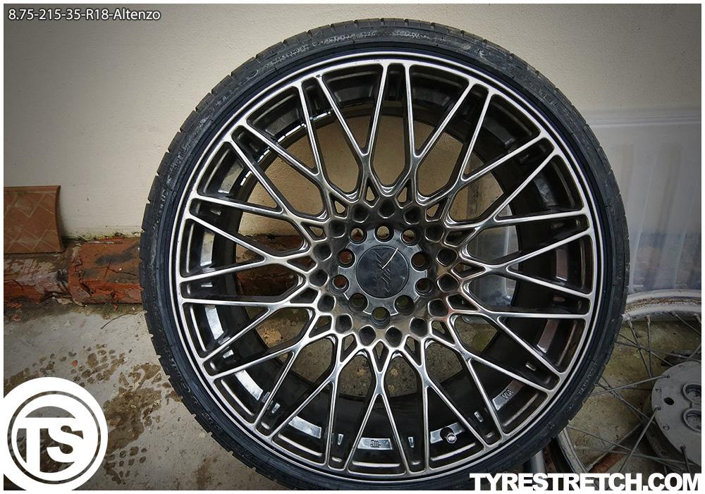 An example of tyre stretch: 215/35 R18 on 8.75J – ALTENZO