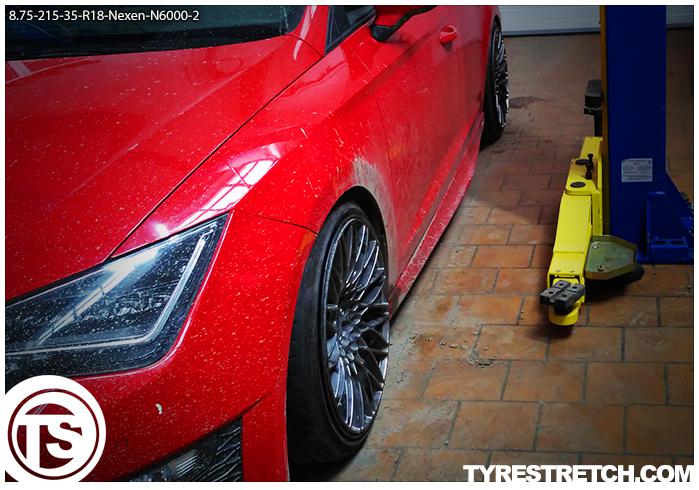 An example of tyre stretch: 215/35 R18 on 8.75J – NEXEN