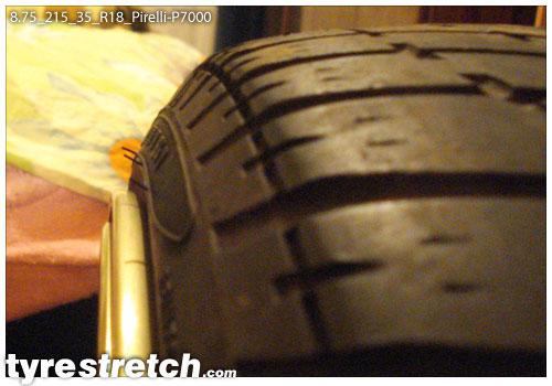 An example of tyre stretch: 215/35 R18 on 8.75J – PIRELLI