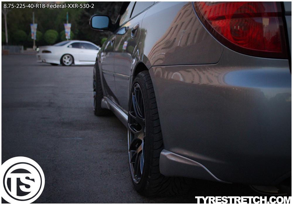 An example of tyre stretch: 225/40 R18 on 8.75J – FEDERAL (XXR)