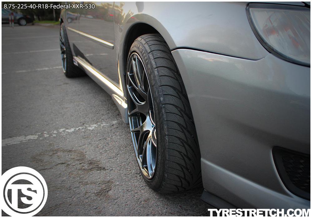 An example of tyre stretch: 225/40 R18 on 8.75J – FEDERAL (XXR)