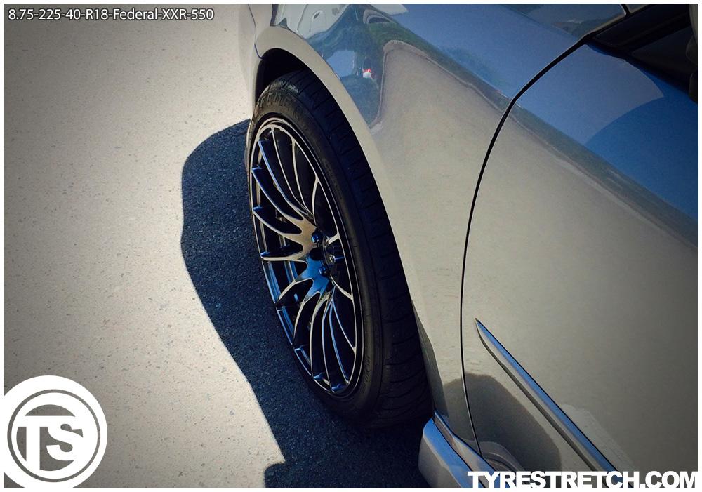 An example of tyre stretch: 225/40 R18 on 8.75J – FEDERAL (XXR)