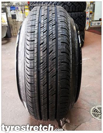 An example of tyre stretch: 155/60 R15 on 9.0J – CONTINENTAL