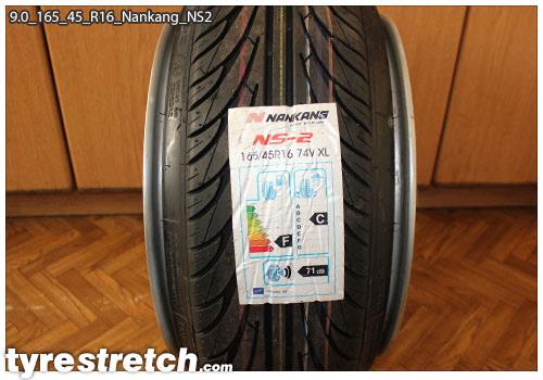 An example of tyre stretch: 165/45 R16 on 9.0J – NANKANG