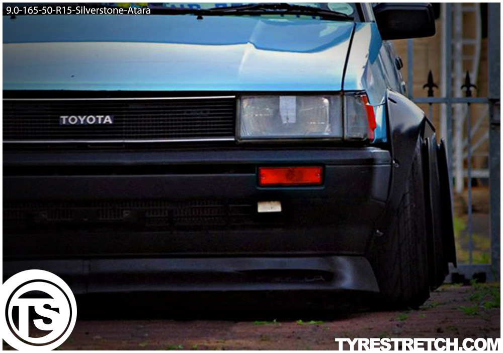 An example of tyre stretch: 165/50 R15 on 9.0J – SILVERSTONE (ATARA)