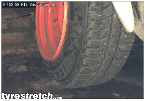 An example of tyre stretch: 165/55 R13 on 9.0J – BRIDGESTONE