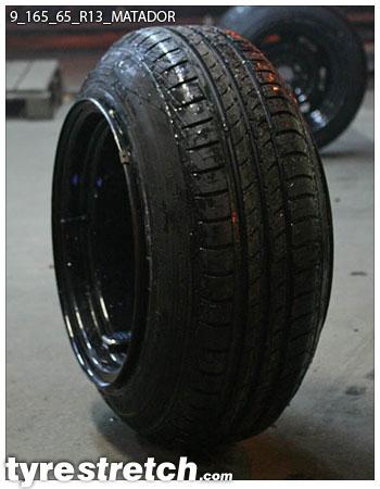 An example of tyre stretch: 165/65 R13 on 9.0J – MATADOR