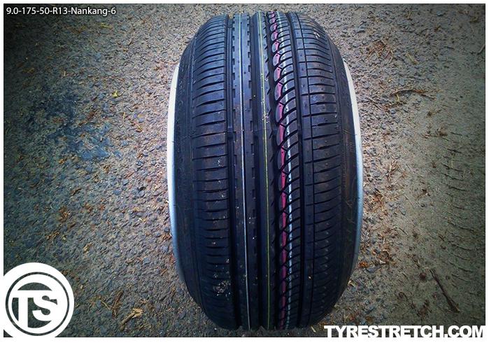 An example of tyre stretch: 175/50 R13 on 9.0J – NANKANG