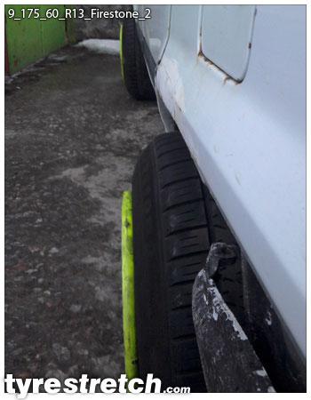 An example of tyre stretch: 175/60 R13 on 9.0J – FIRESTONE