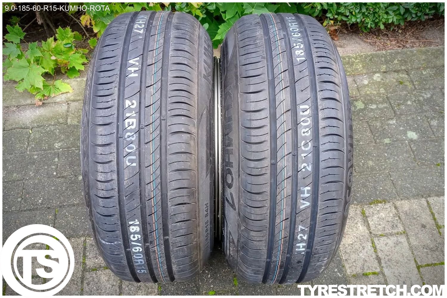 An example of tyre stretch: 185/60 R15 on 9.0J – KUMHO (ROTA)