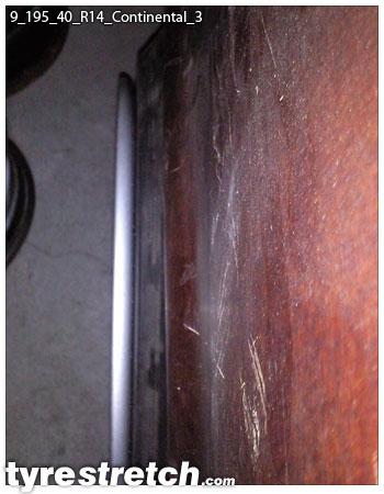 An example of tyre stretch: 195/40 R14 on 9.0J – CONTINENTAL