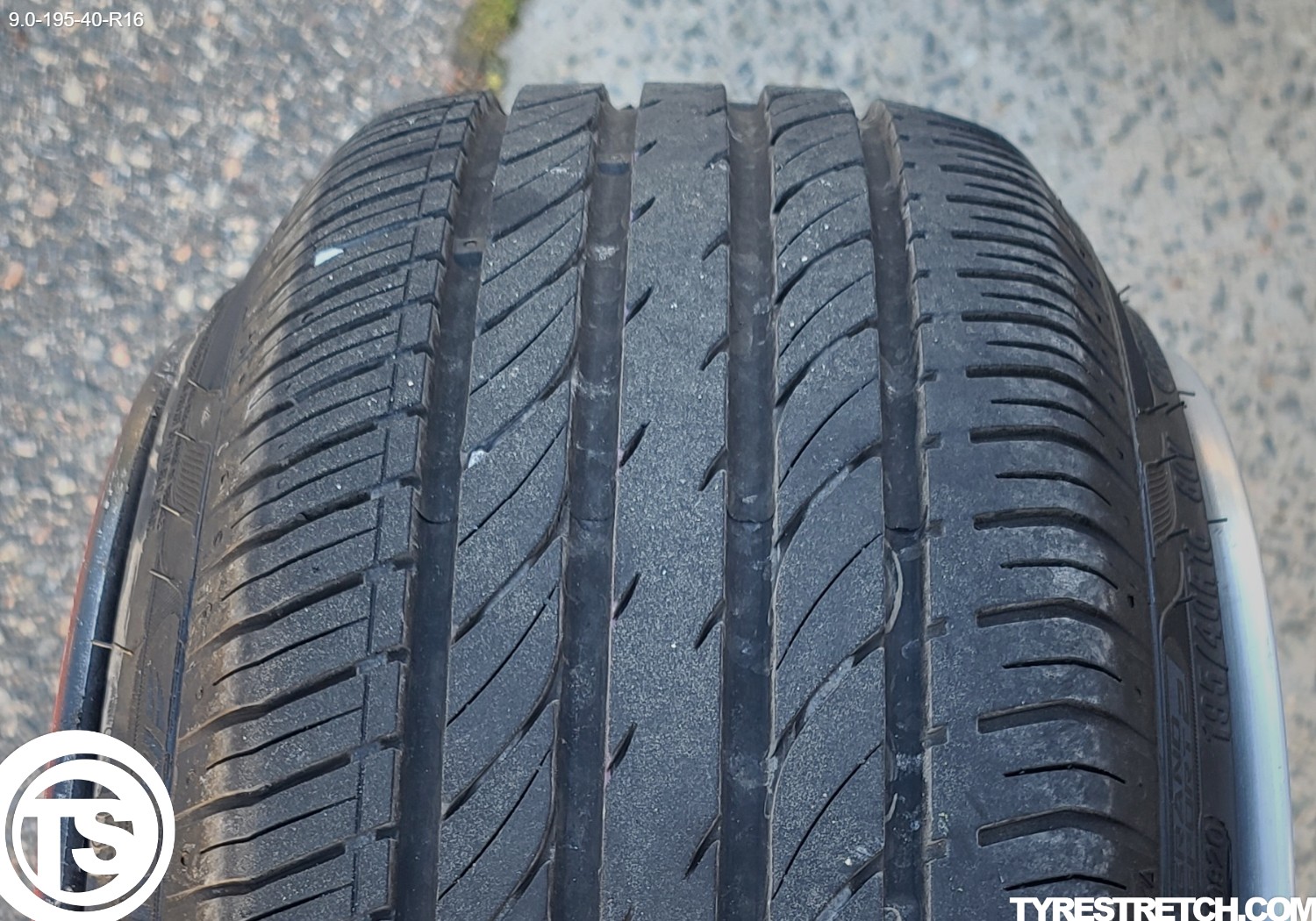An example of tyre stretch: 195/40 R16 on 9.0J – ARROYO (CARLINE)